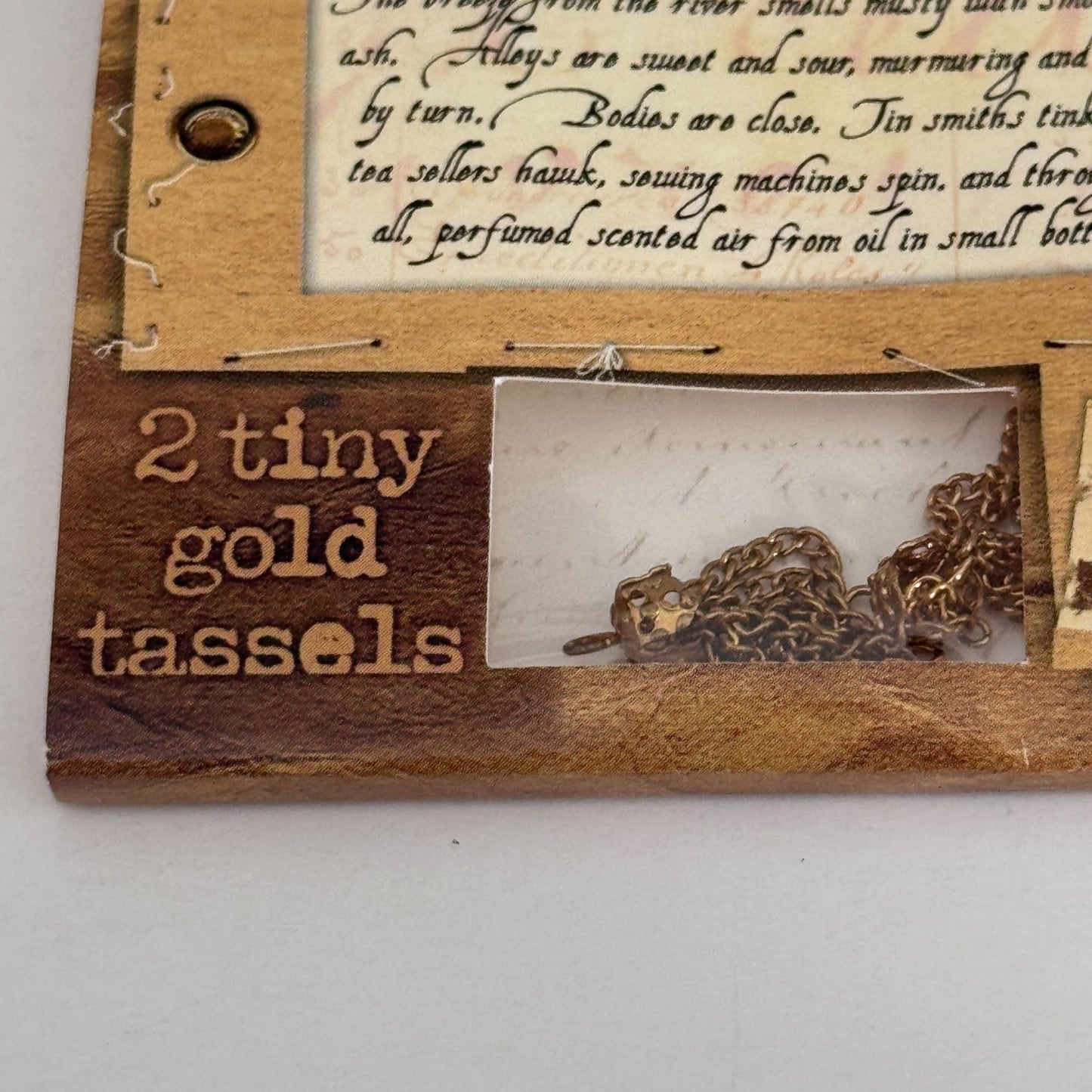 7Gypsies Tiny Gold Tassels Scrapbooking Embellishment Journal Charms Mixed Media Cardmaking Craft Gypsy Hardware
