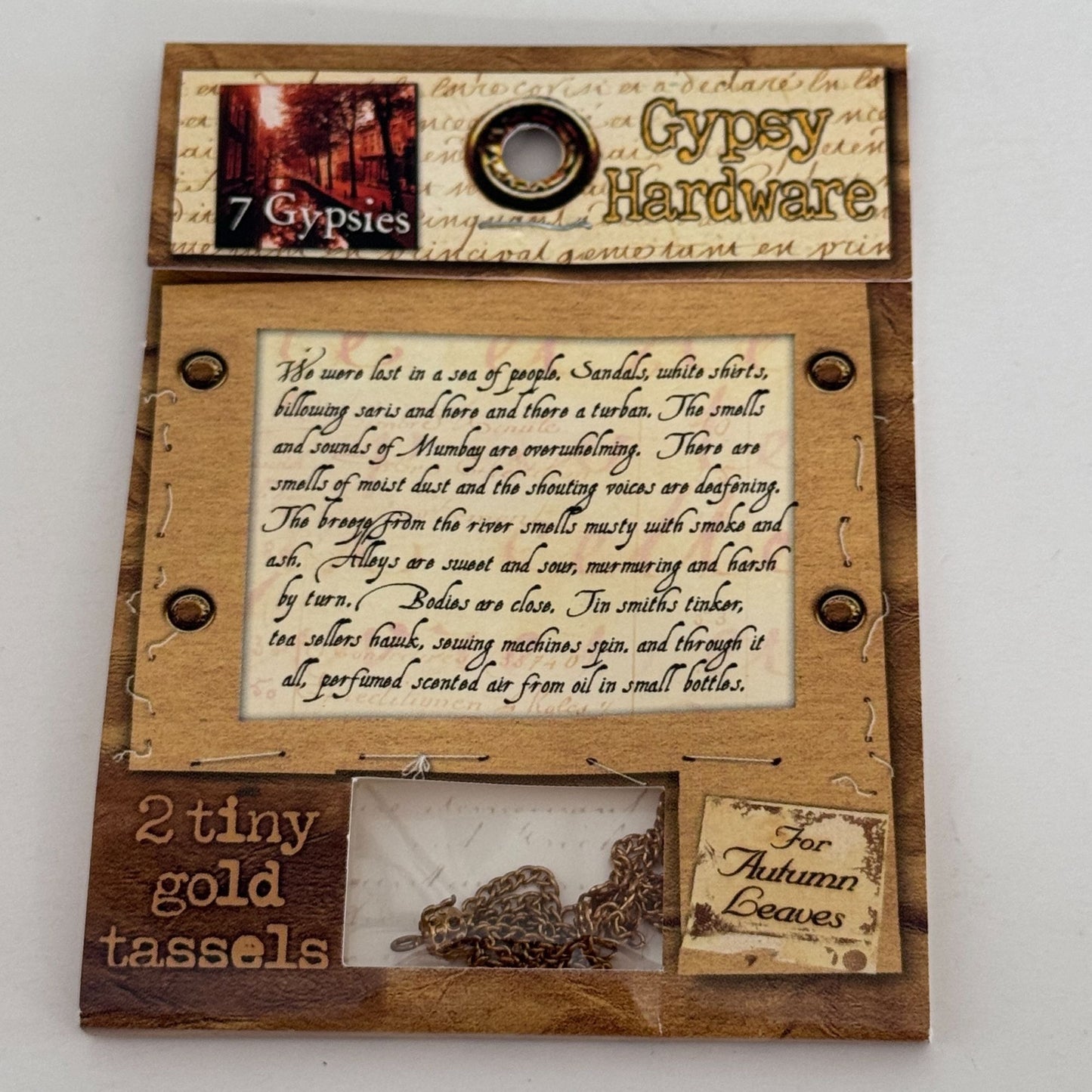 7Gypsies Tiny Gold Tassels Scrapbooking Embellishment Journal Charms Mixed Media Cardmaking Craft Gypsy Hardware