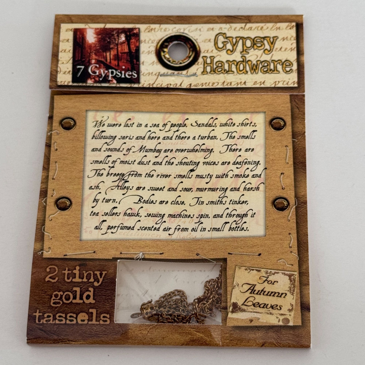 7Gypsies Tiny Gold Tassels Scrapbooking Embellishment Journal Charms Mixed Media Cardmaking Craft Gypsy Hardware