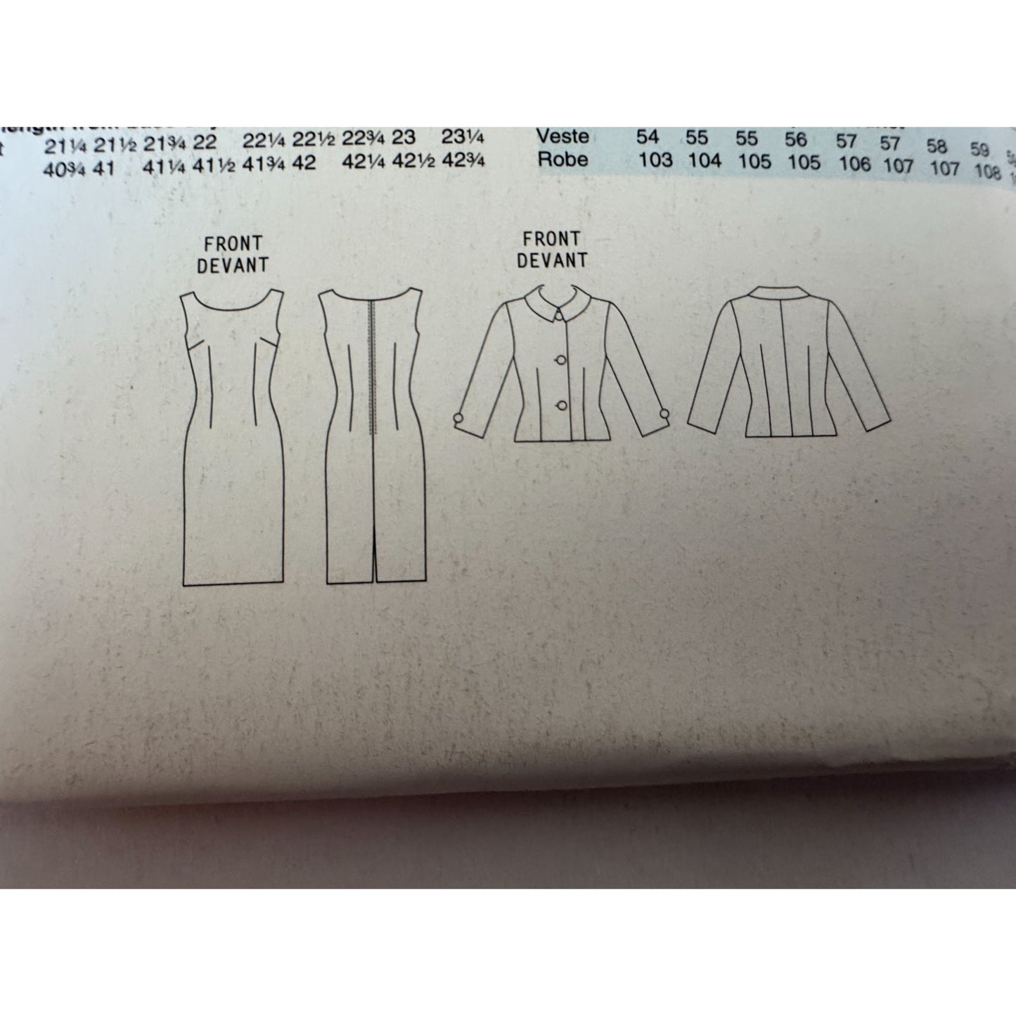 Y2K Corporate Core Sewing Pattern Butterick B5235 Sheath Dress Jacket Suit 16-24 Uncut
