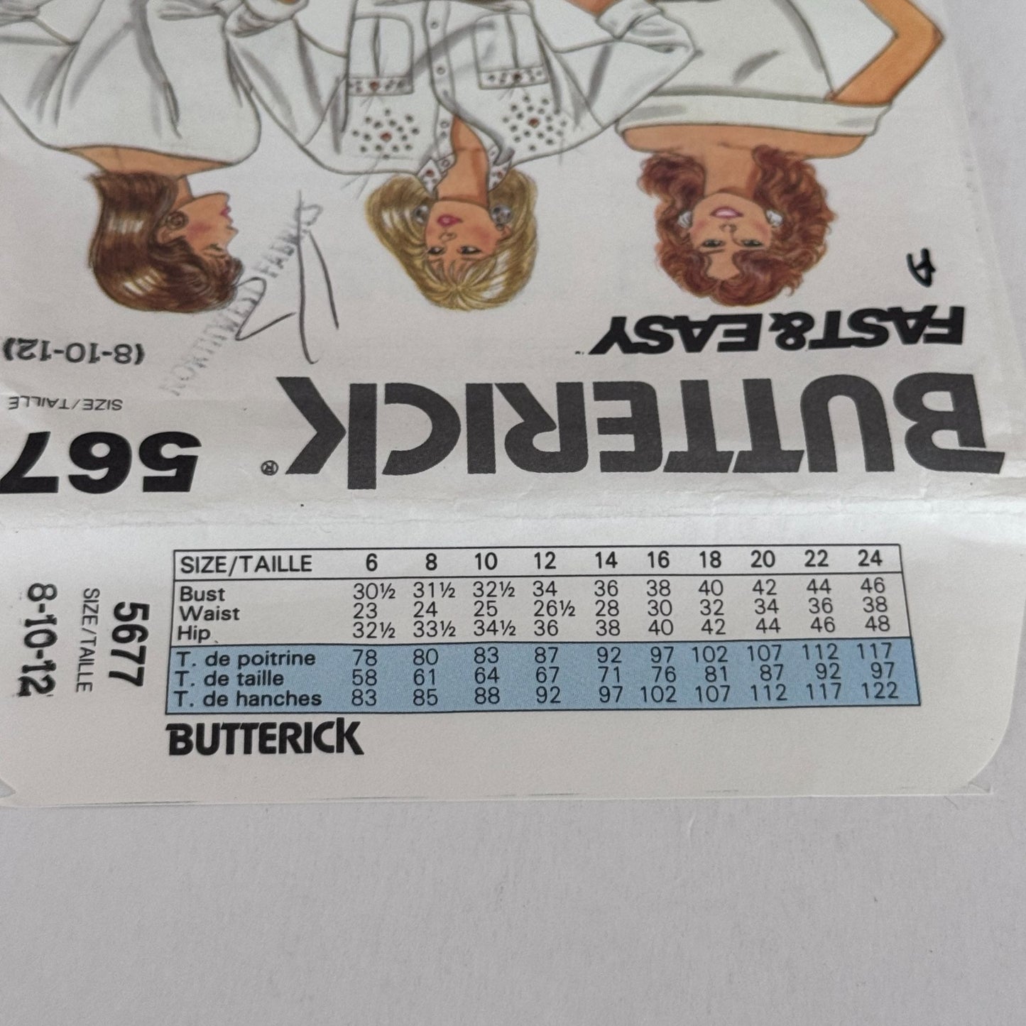 Butterick Sewing Pattern 5677 Midi Flared Straight Skirt Classic 80s Style 8-12 Uncut Vintage