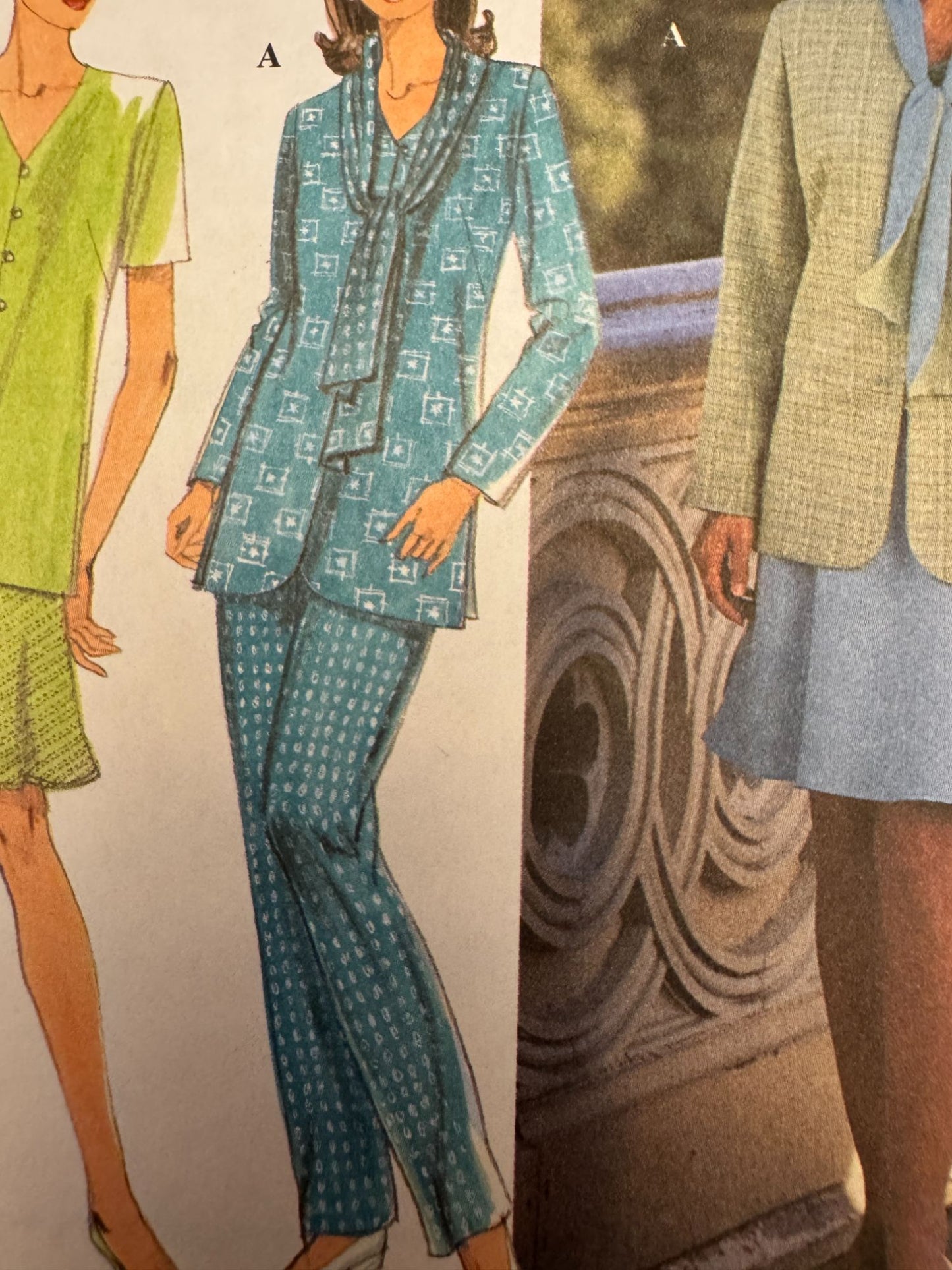 Simplicity Sewing Pattern 7968 Misses Suit Jacket Skirt Pants Scarf  6 8 10 UC