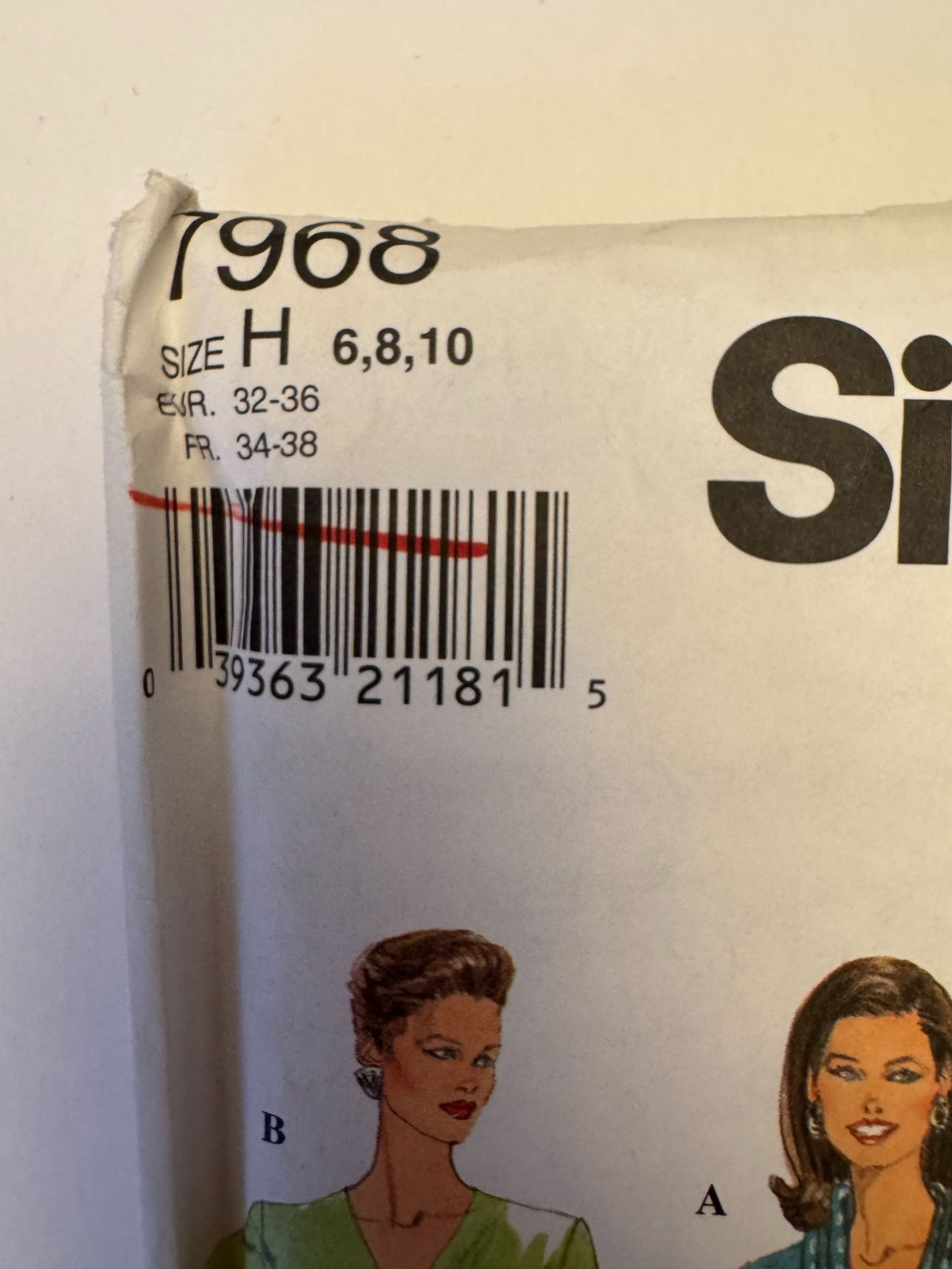 Simplicity Sewing Pattern 7968 Misses Suit Jacket Skirt Pants Scarf  6 8 10 UC