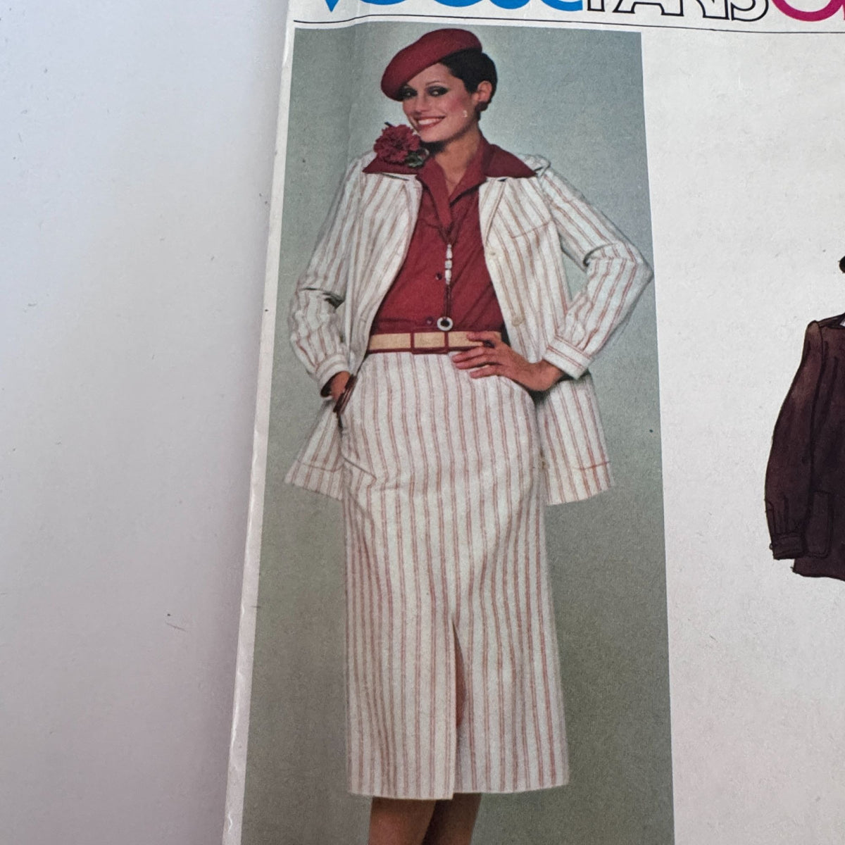 Vogue Sewing Pattern 1283 Paris Original Jean Patou 70s Skirt Suit 12 Uncut Jacket