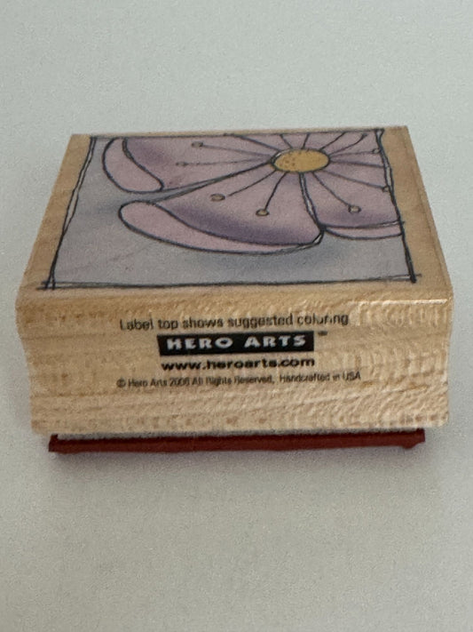 Hero Arts Rubber Stamp Full Blossom I Square Spring Garden Card Making Wooden