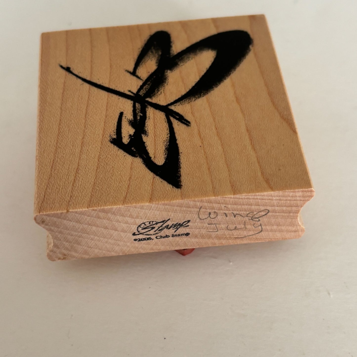 Club Stamp Rubber Stamp Abstract Dragonfly Wings Card Making Minimalist Nature Brushstrokes