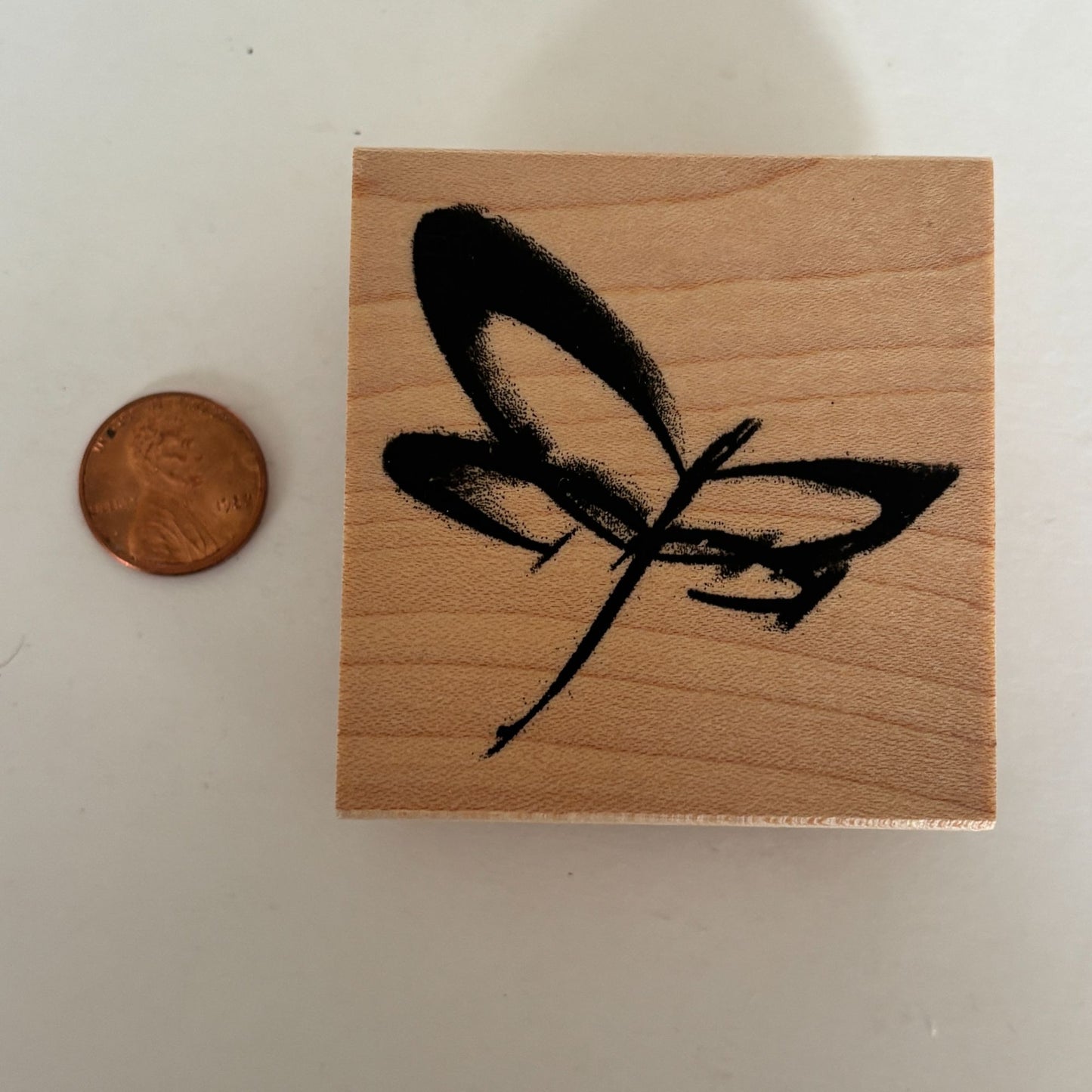 Club Stamp Rubber Stamp Abstract Dragonfly Wings Card Making Minimalist Nature Brushstrokes