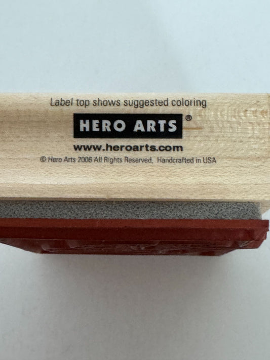 Hero Arts Rubber Stamp Single Blossom II Poppy Flower Square Garden Cardmaking