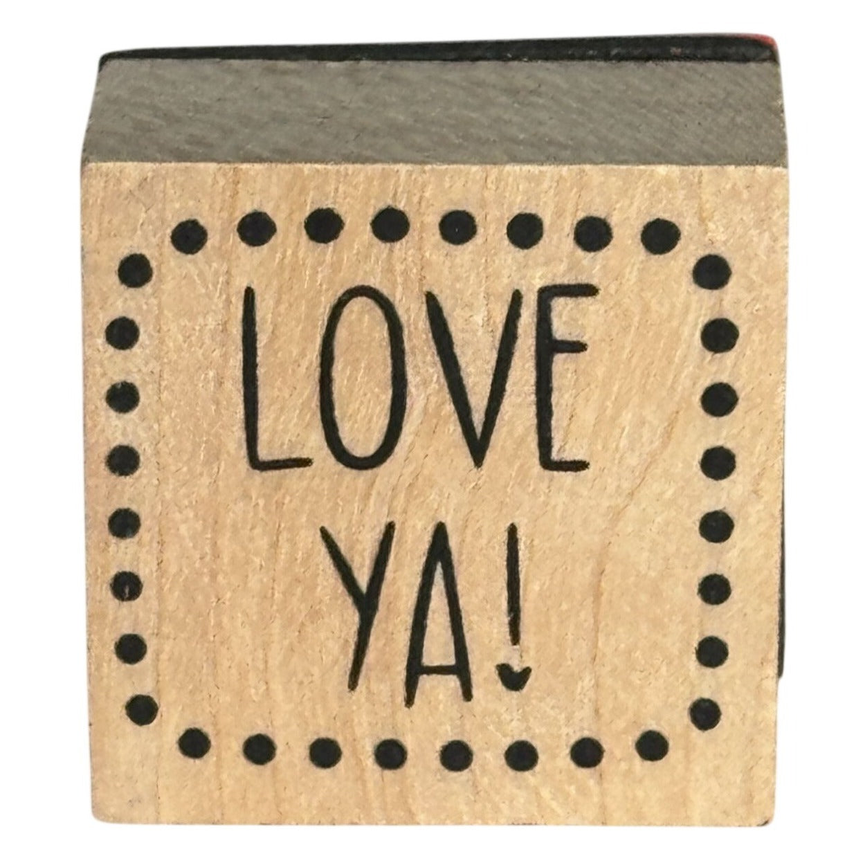 Love Ya Rubber Stamp Crafting Card Making Words Sentiment Heart Square Love You
