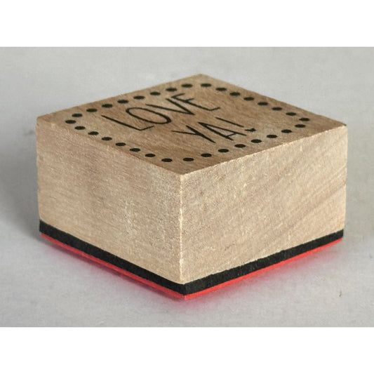 Love Ya Rubber Stamp Crafting Card Making Words Sentiment Heart Square Love You