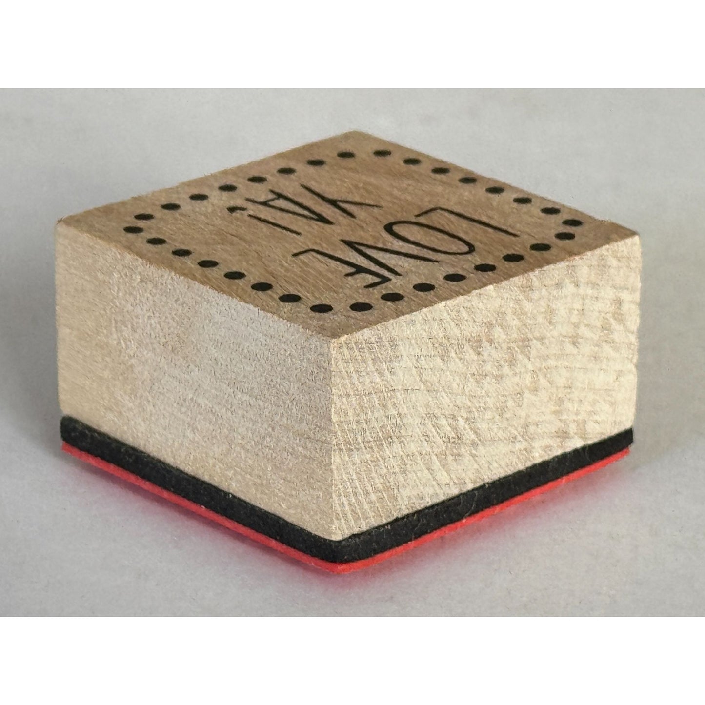 Love Ya Rubber Stamp Crafting Card Making Words Sentiment Heart Square Love You