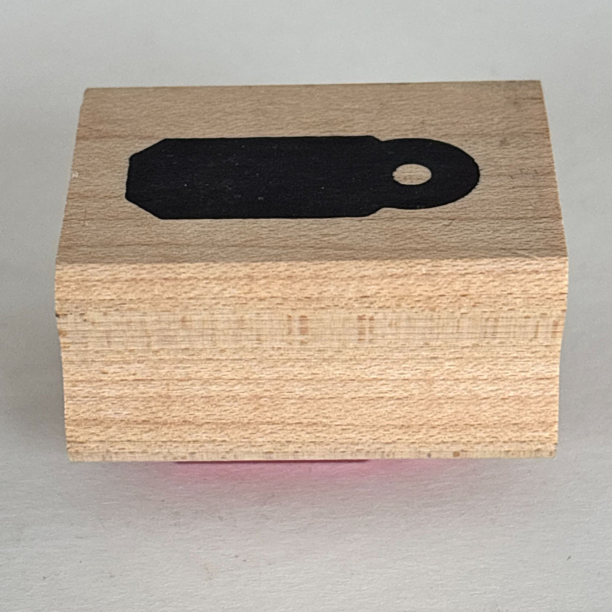 Just for Fun Rubber Stamp Gift Tag Label Shape Cardmaking Scrapbooking Small Craft Wooden