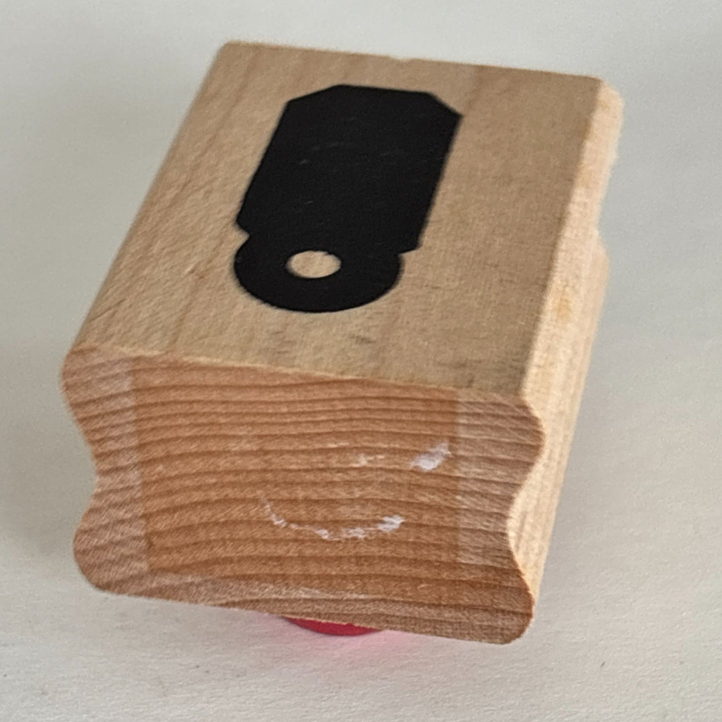 Just for Fun Rubber Stamp Gift Tag Label Shape Cardmaking Scrapbooking Small Craft Wooden