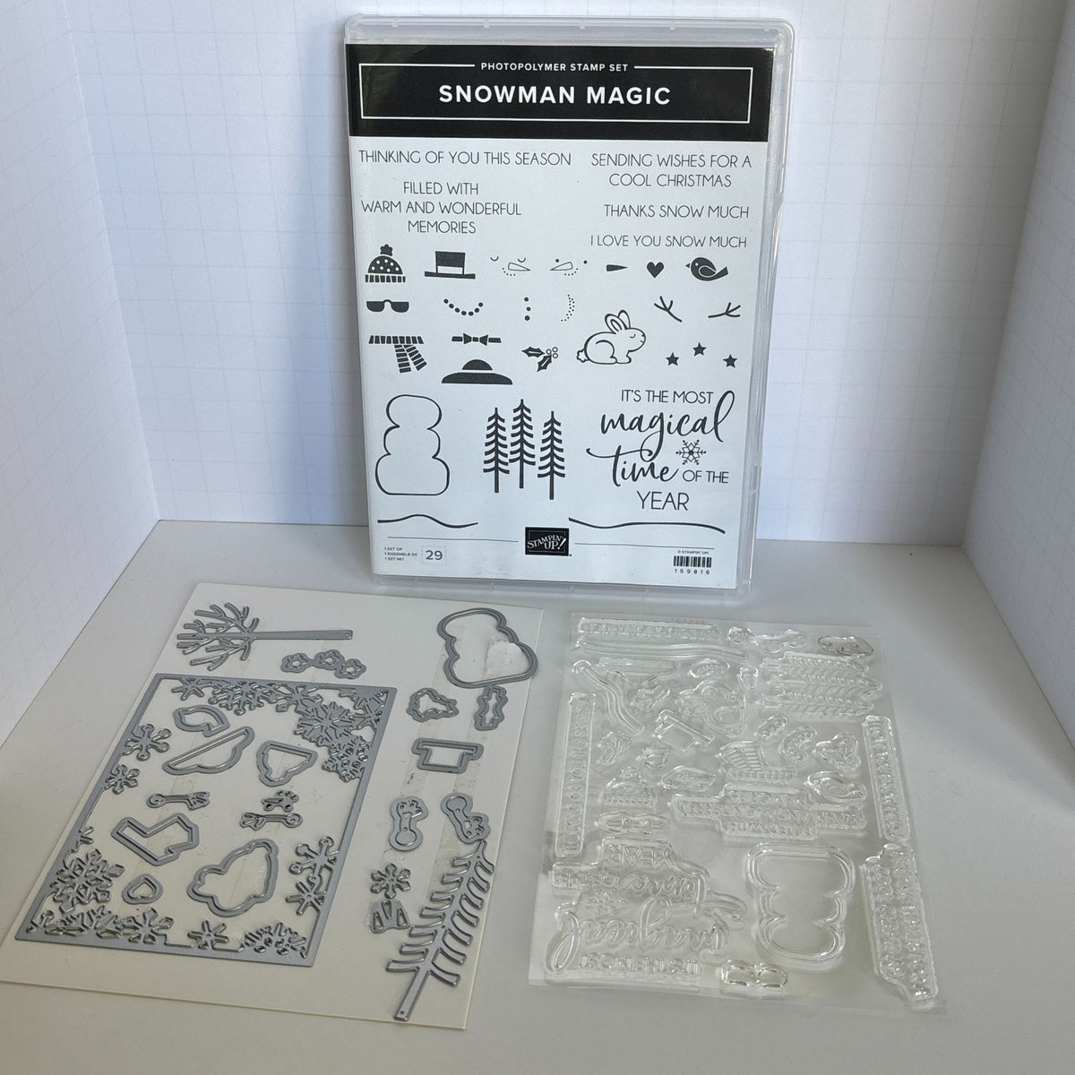 Stampin Up Snowman Magic Photopolymer Stamp Set with Dies Christmas Card Making Magical Build