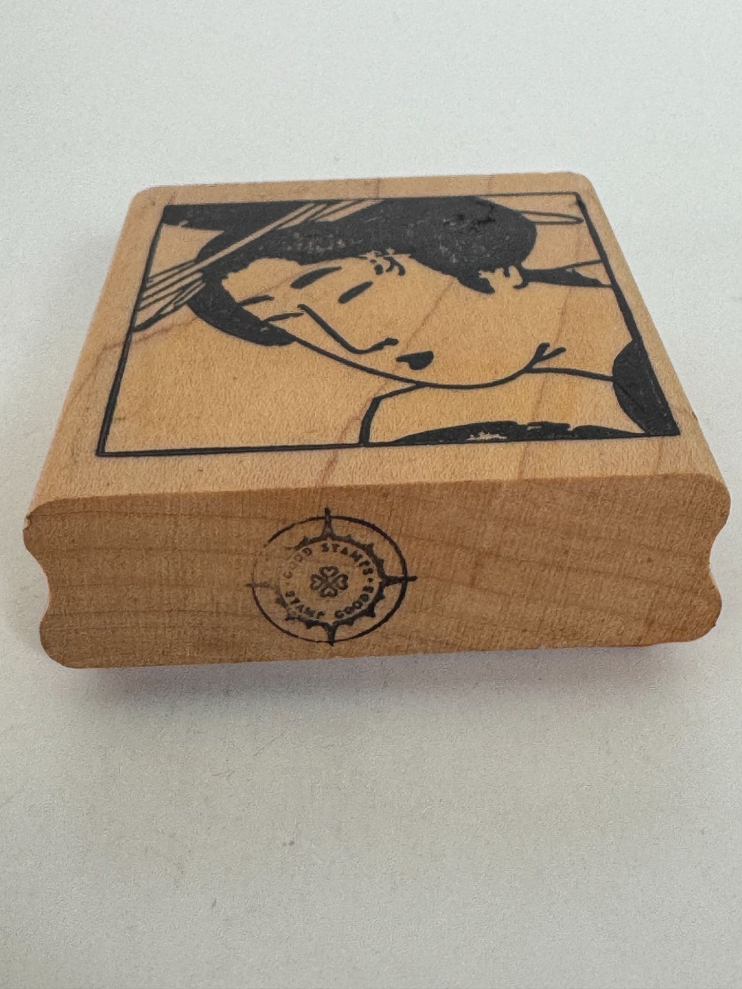 Good Stamps Rubber Stamp Asian Woman Traditional Geisha Face Japan Card Making