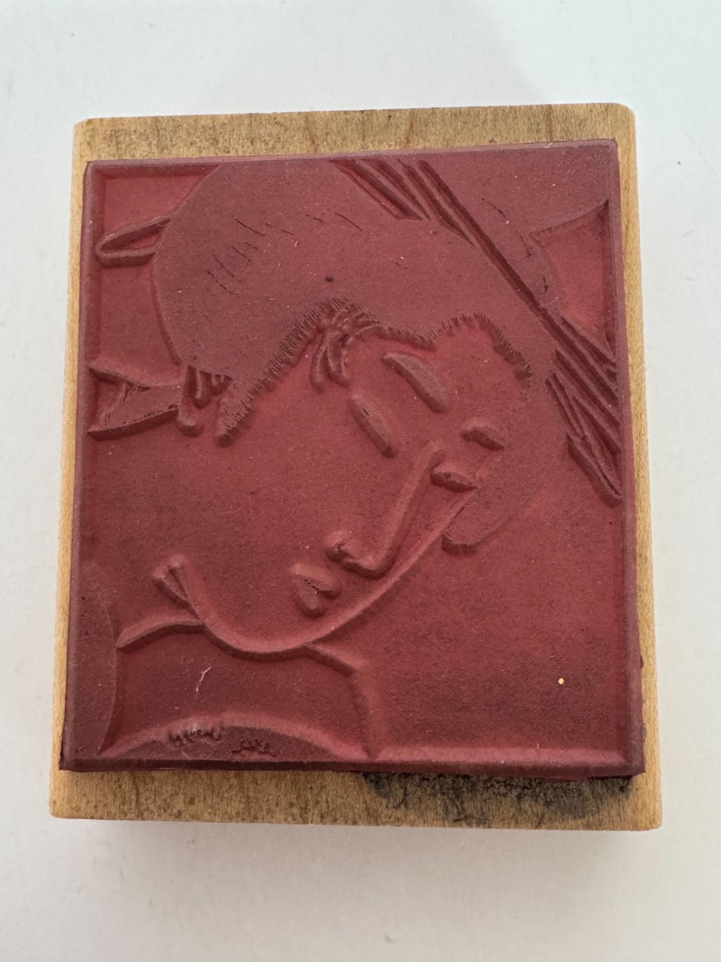 Good Stamps Rubber Stamp Asian Woman Traditional Geisha Face Japan Card Making