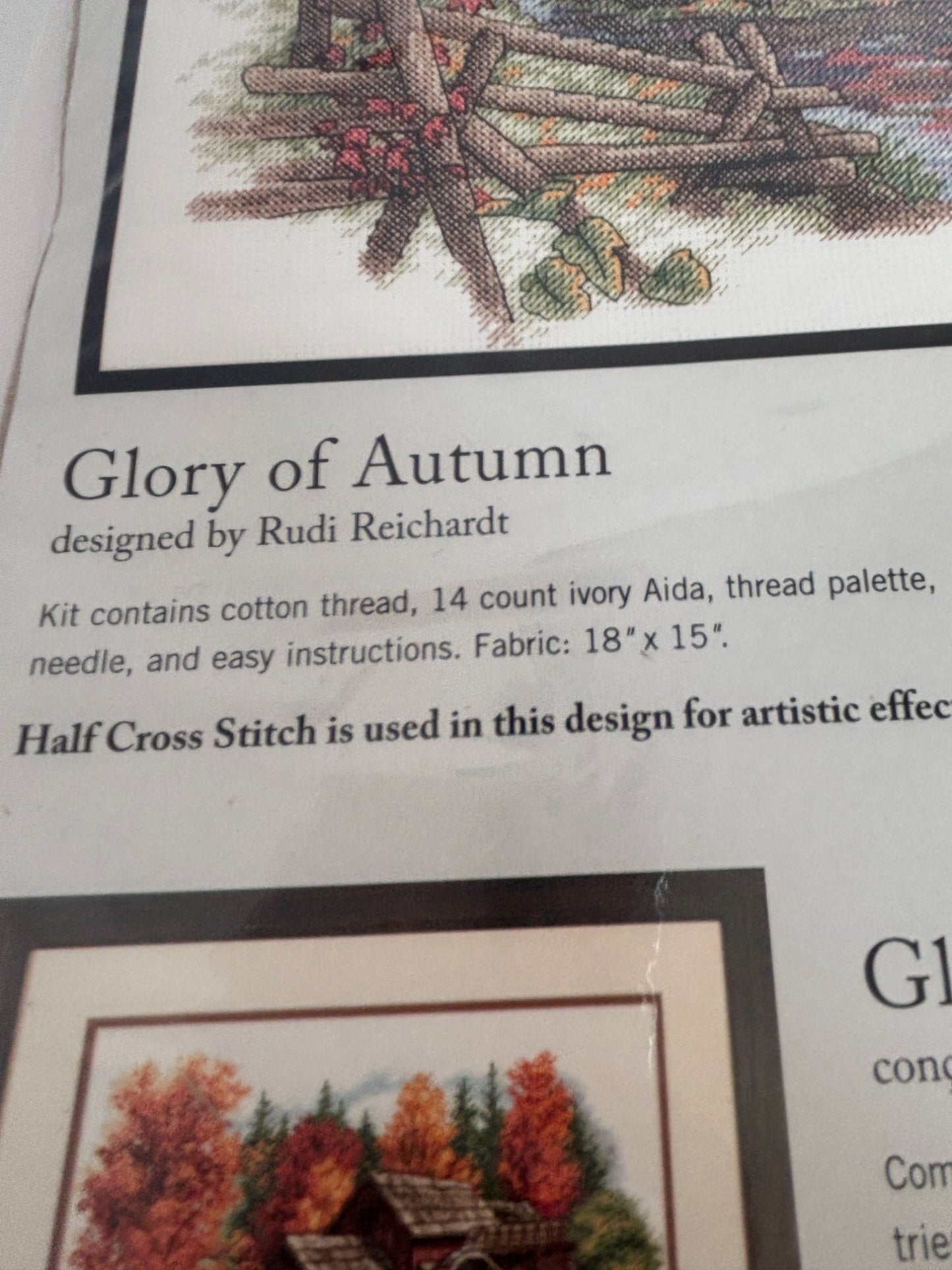 Dimensions Cross Stitch Kit Glory Of Autumn Rudi Reichardt Fall Grist Mill 14x11