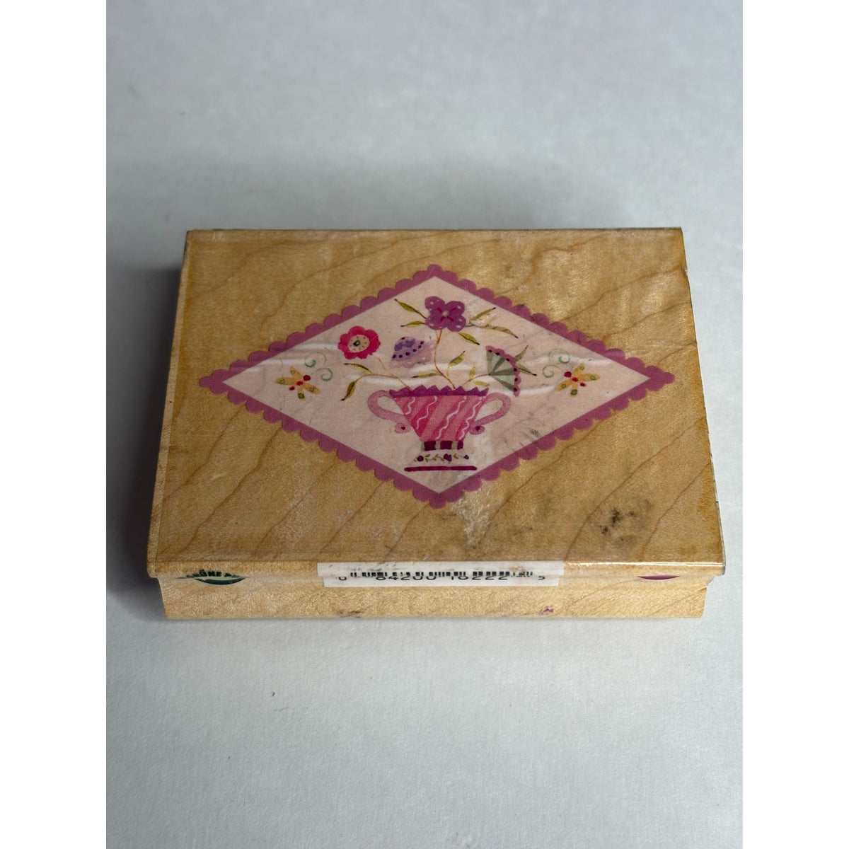 All Night Media Rubber Stamp Flower Vase Diamond Flowers Card Making Butterfly