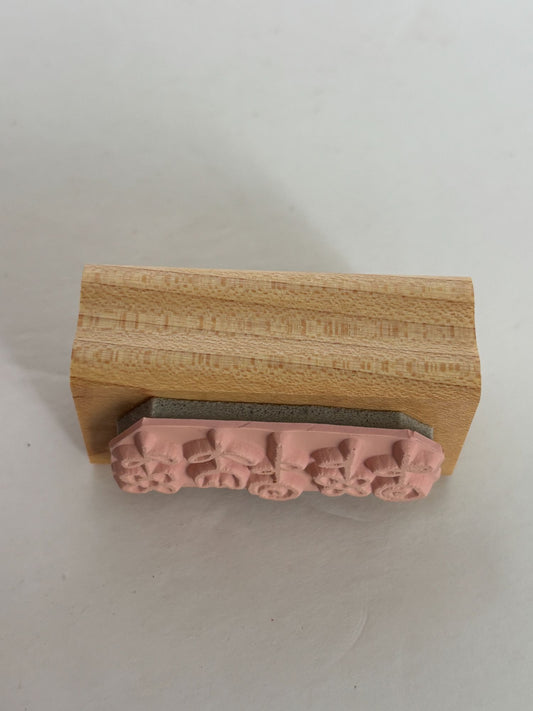 Stampin Up Rubber Stamp Flower Row Spring Nature Growing Edge Maker Border