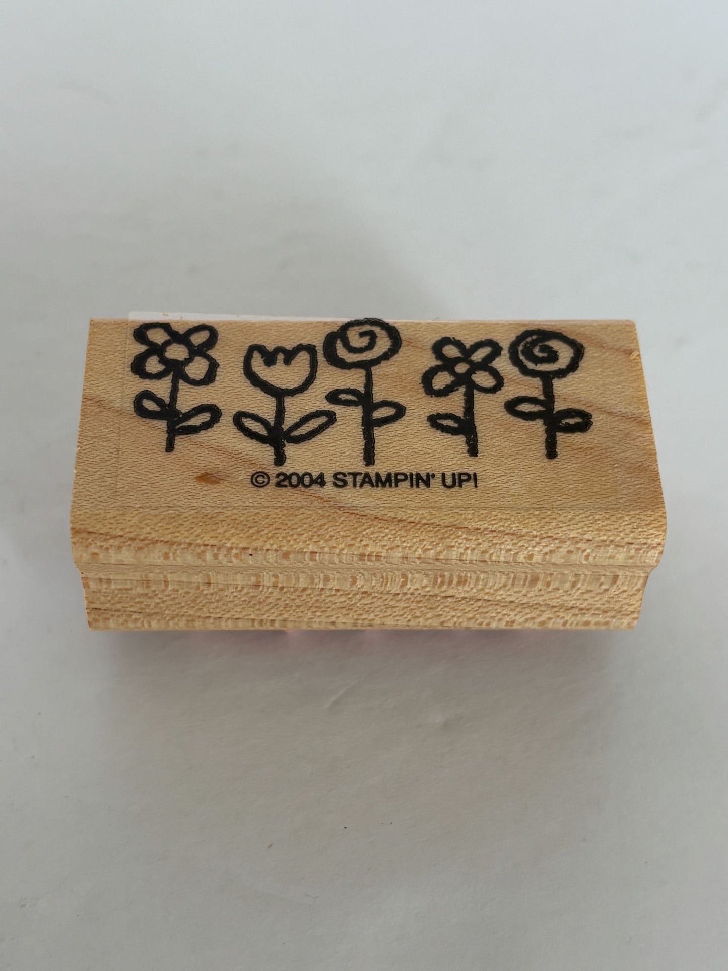Stampin Up Rubber Stamp Flower Row Spring Nature Growing Edge Maker Border