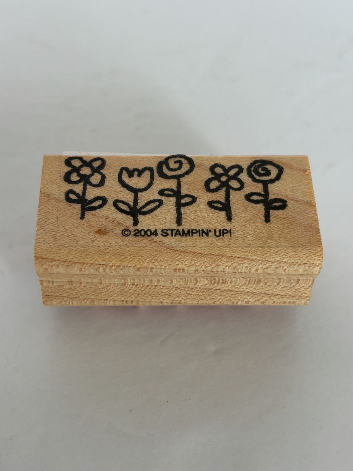 Stampin Up Rubber Stamp Flower Row Spring Nature Growing Edge Maker Border