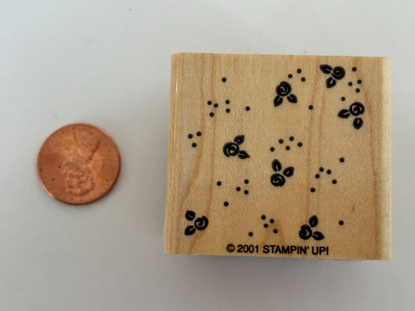 Stampin Up Rubber Stamp Rose Background Floral Dotted Card Making Paper Crafting
