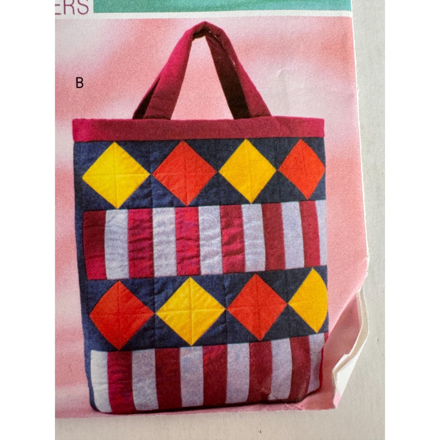 Butterick B4248 Fat Quarter Bag Sewing Pattern Tote Bag Drawstring Bag Quilted Bags Uncut