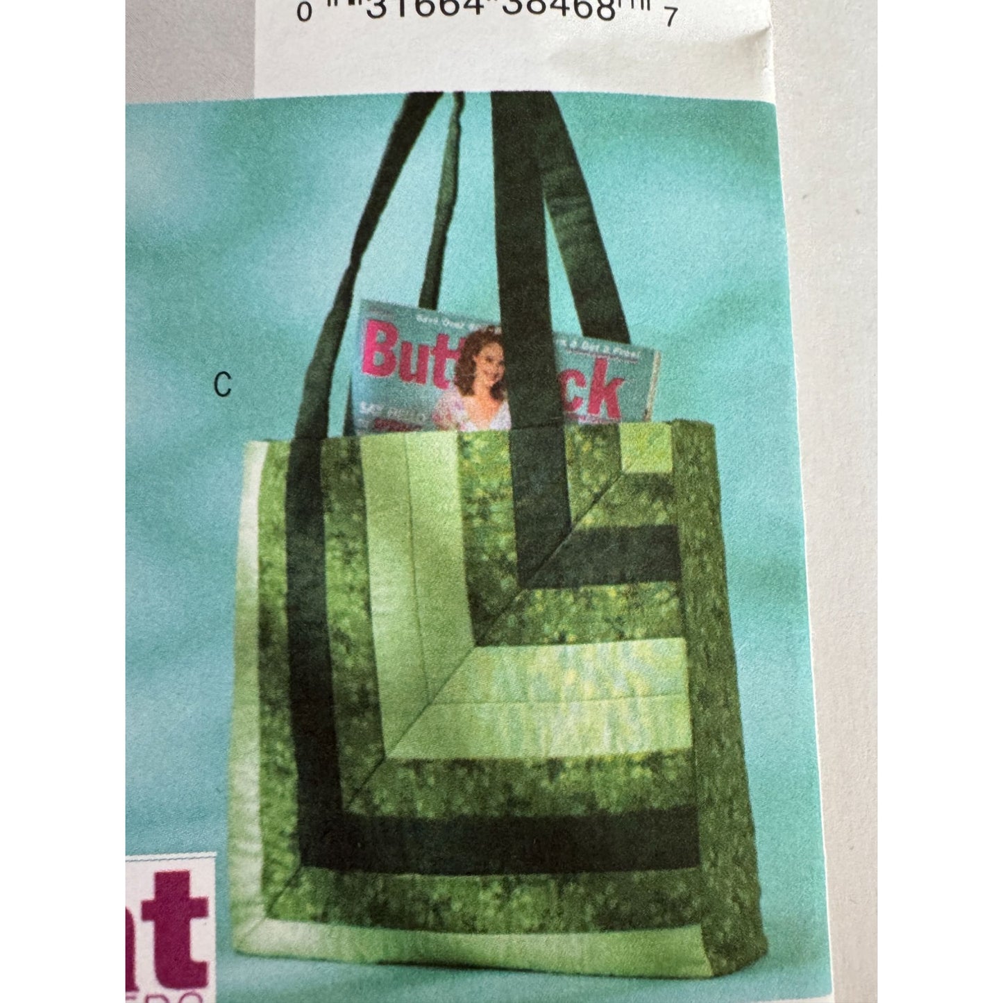 Butterick B4248 Fat Quarter Bag Sewing Pattern Tote Bag Drawstring Bag Quilted Bags Uncut