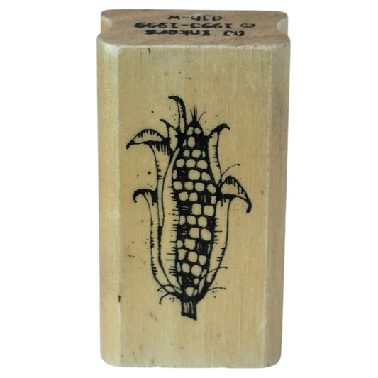 DJ Inkers Rubber Stamp Corn Farm Crop Food Fall Harvest Thanksgiving Card Making