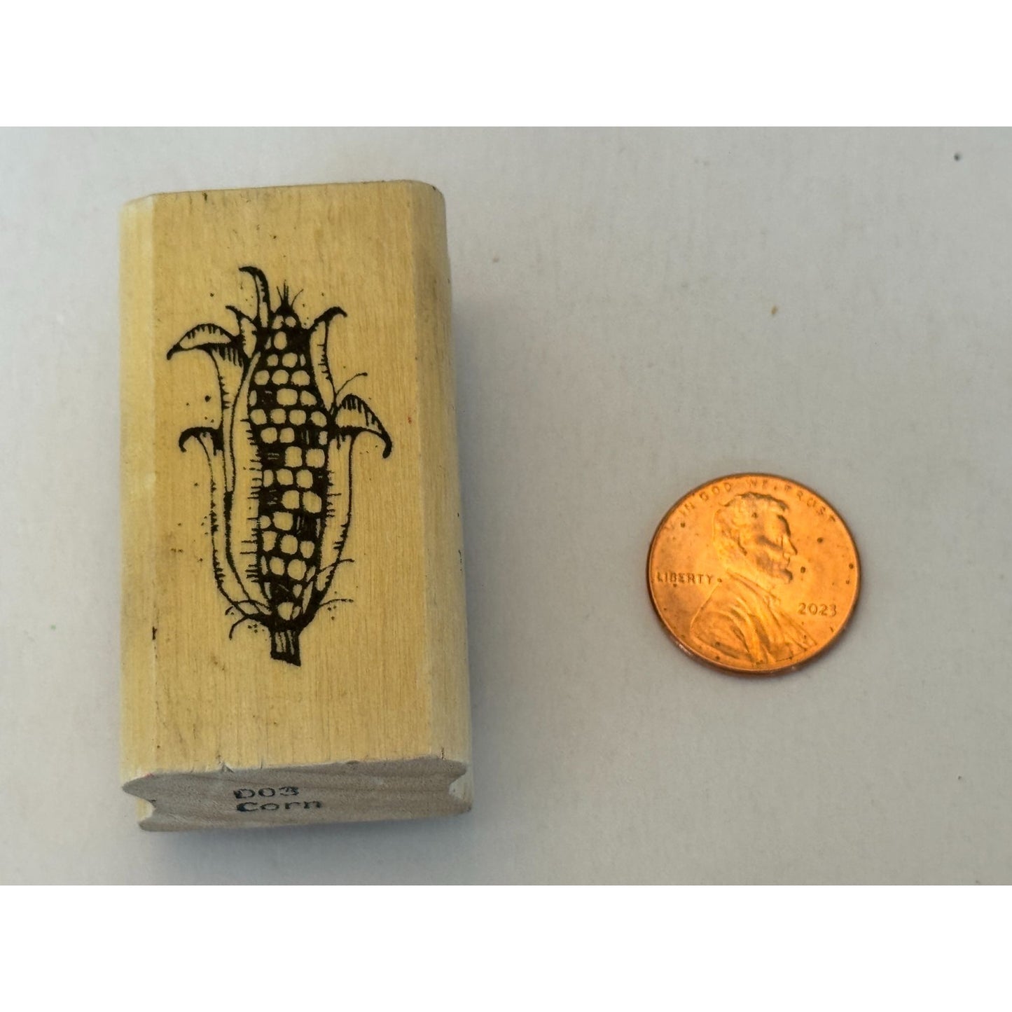 DJ Inkers Rubber Stamp Corn Farm Crop Food Fall Harvest Thanksgiving Card Making