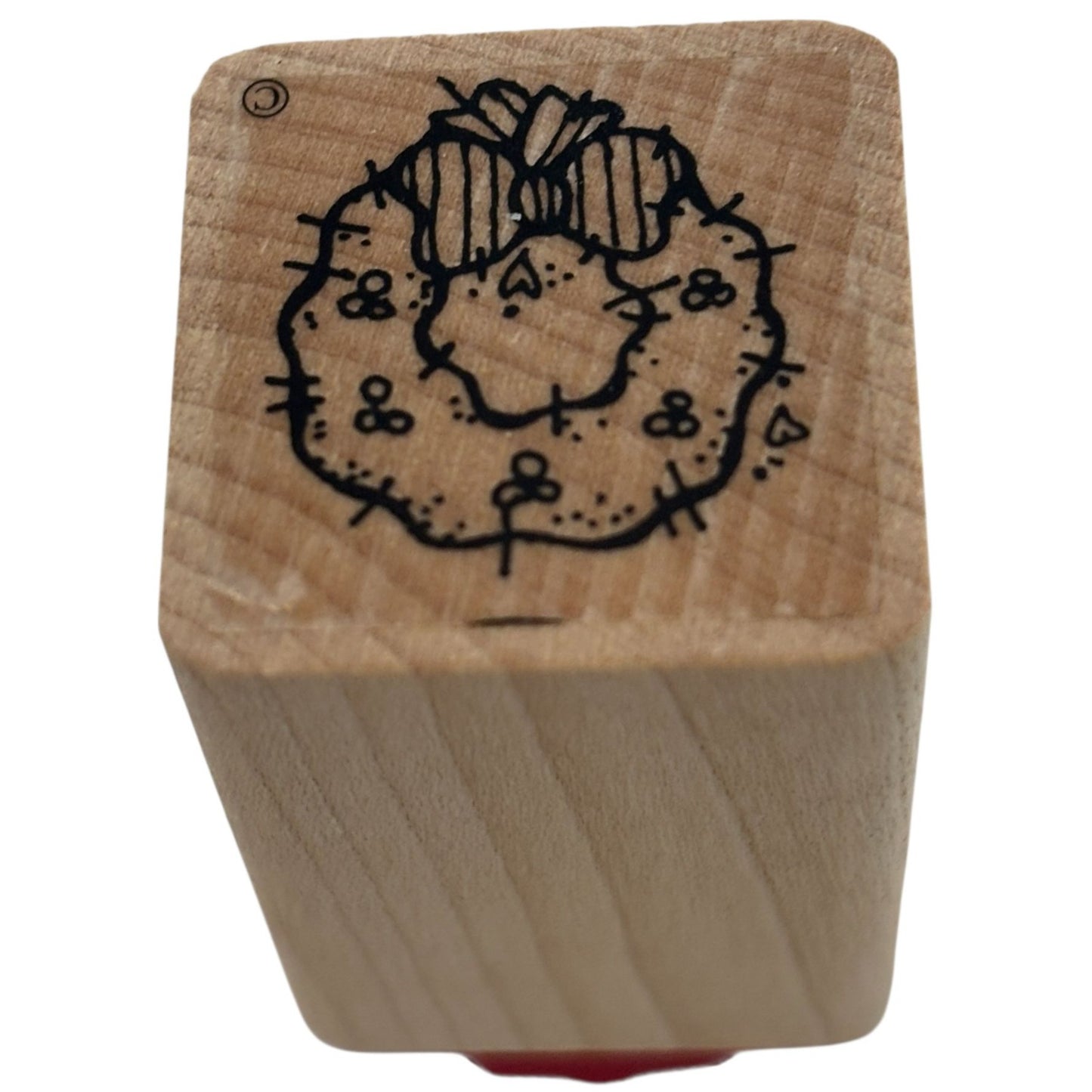 DOTS Rubber Stamp Christmas Wreath Country Patches Gift Tag Card Making 1 Inch