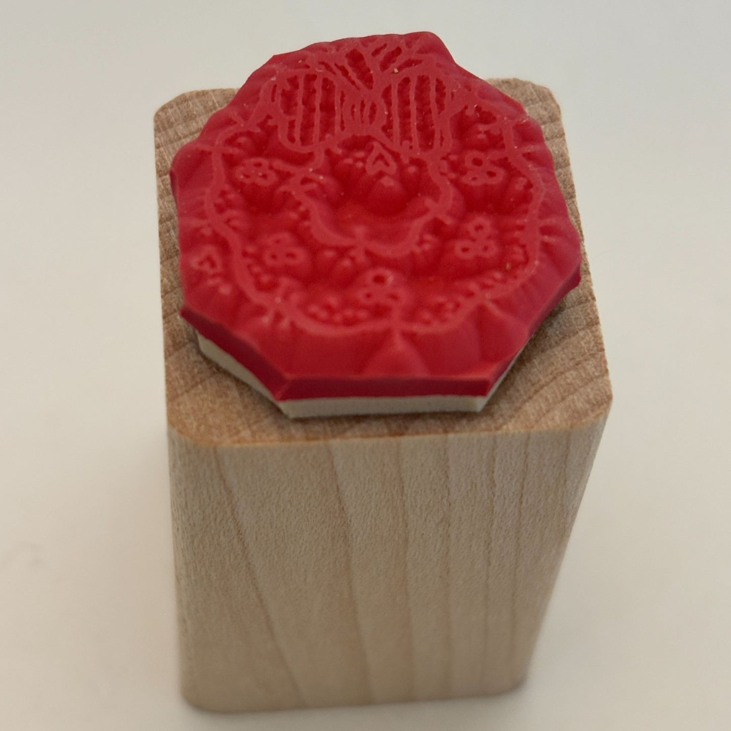 DOTS Rubber Stamp Christmas Wreath Country Patches Gift Tag Card Making 1 Inch