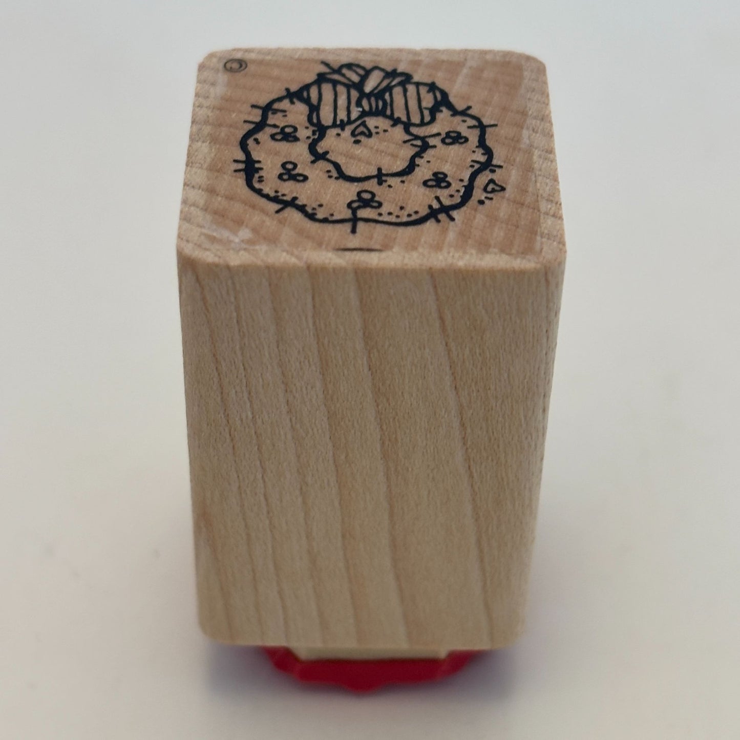 DOTS Rubber Stamp Christmas Wreath Country Patches Gift Tag Card Making 1 Inch