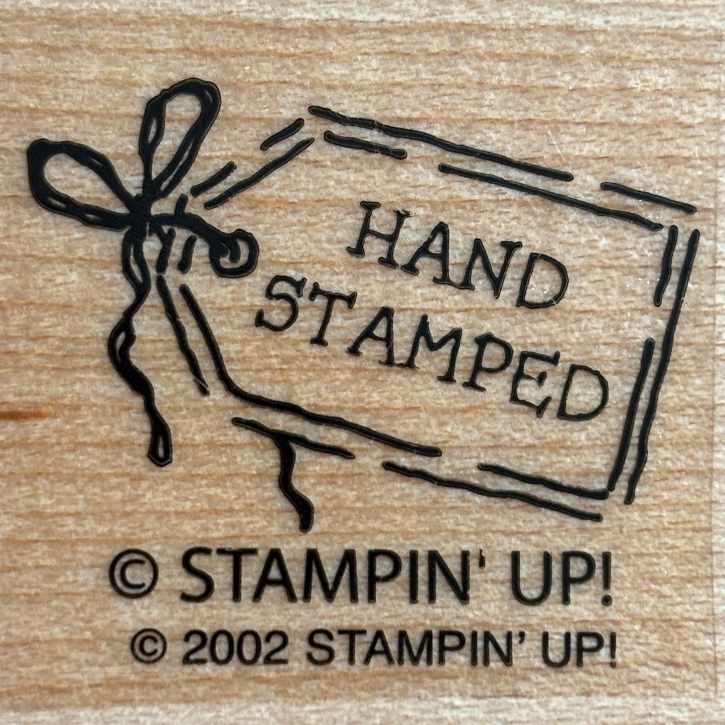 Stampin Up Wood Rubber Stamp Angel Policy Stamp Hand Stamped Crafter Card Making