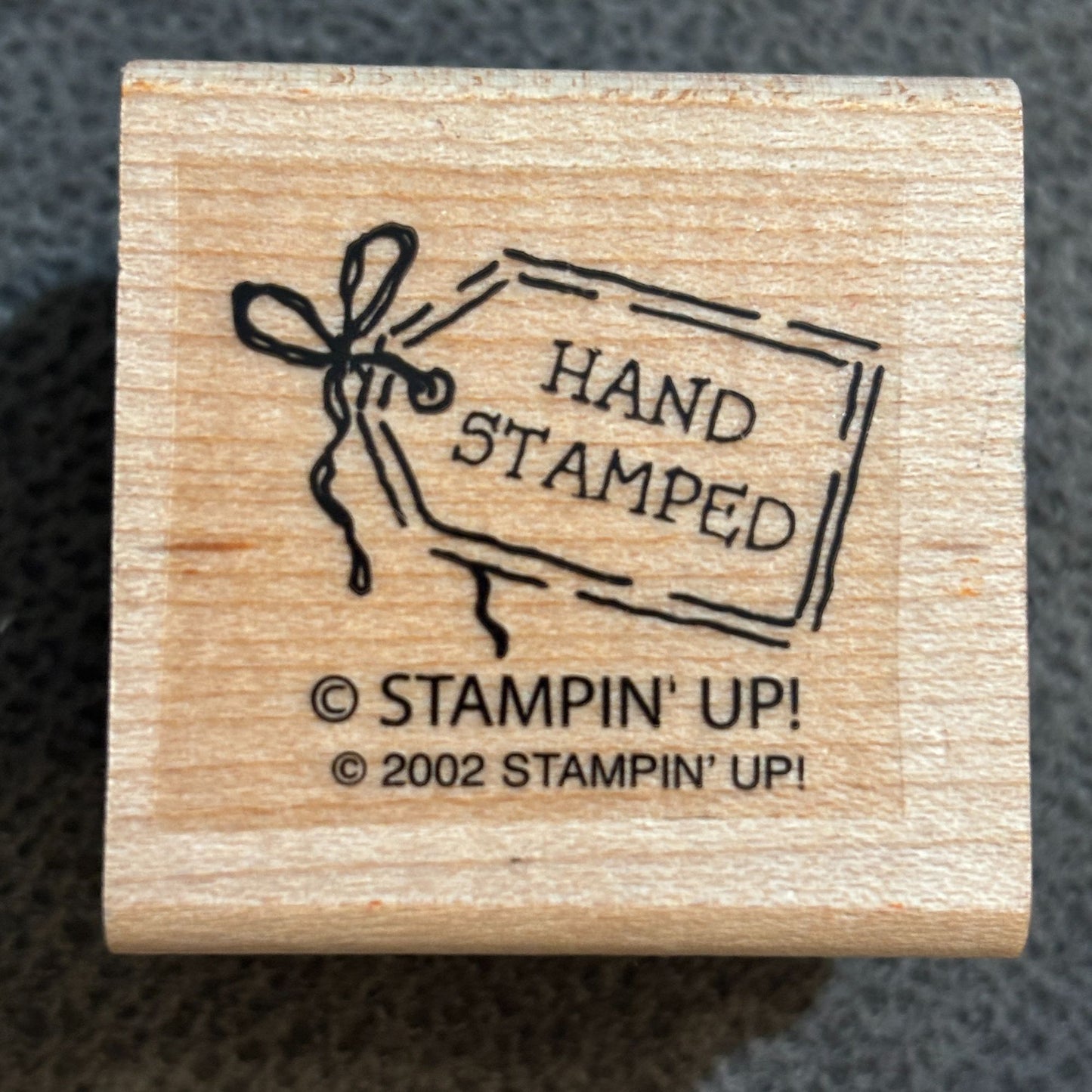 Stampin Up Wood Rubber Stamp Angel Policy Stamp Hand Stamped Crafter Card Making