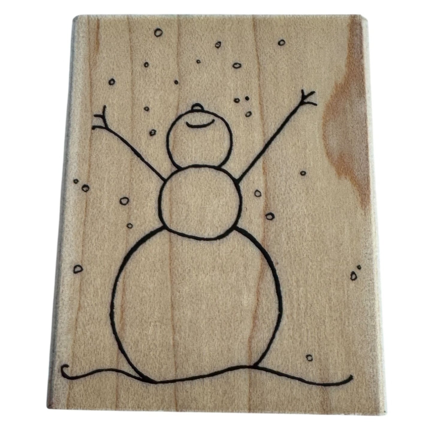 Penny Black Rubber Stamp Frosty Snowman Smile Snow Snowing Winter Season Fun Art
