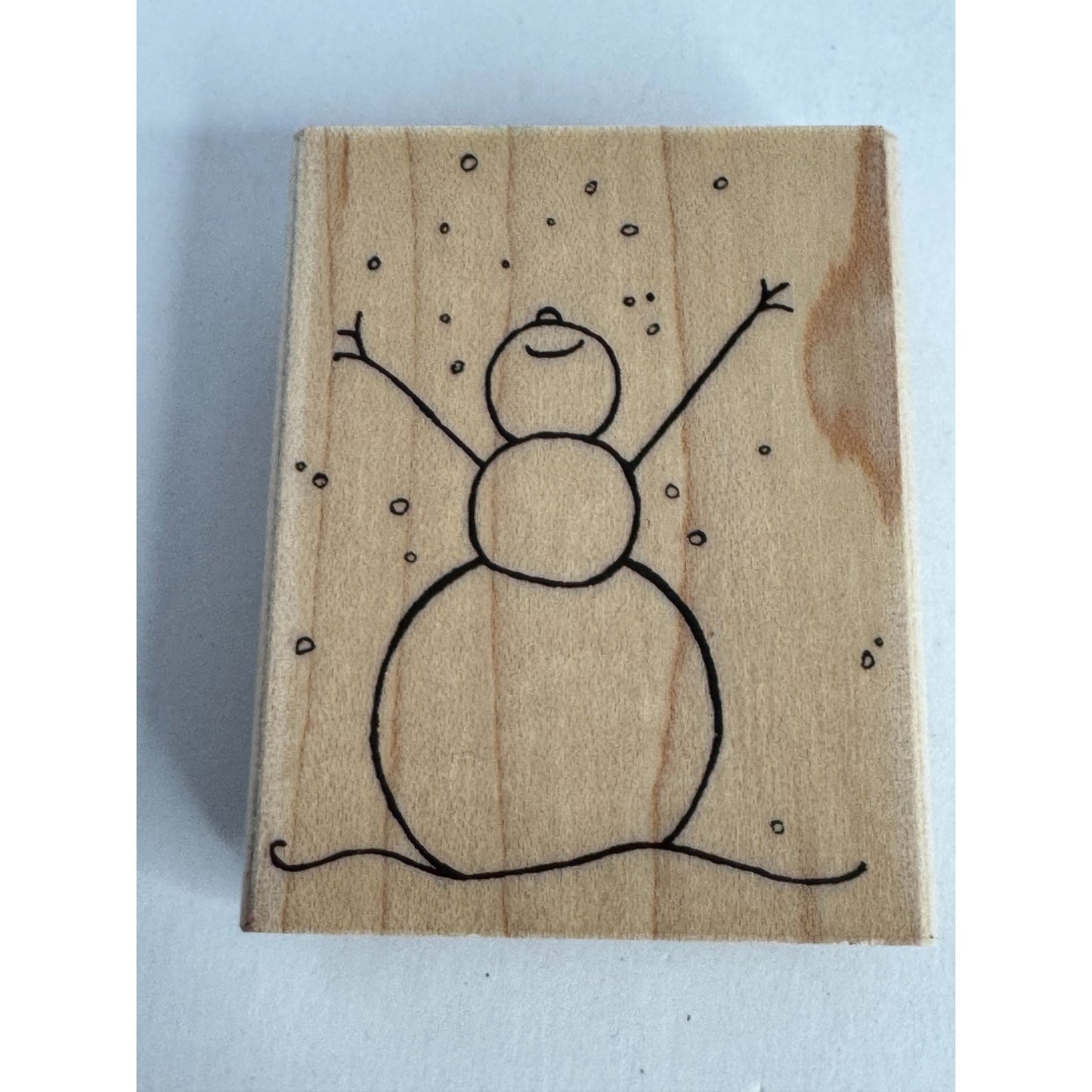 Penny Black Rubber Stamp Frosty Snowman Smile Snow Snowing Winter Season Fun Art
