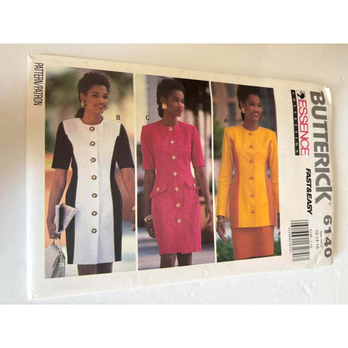 Butterick Sewing Pattern 6140 Essence Collection Dress Tunic Skirt 12 14 16 UC