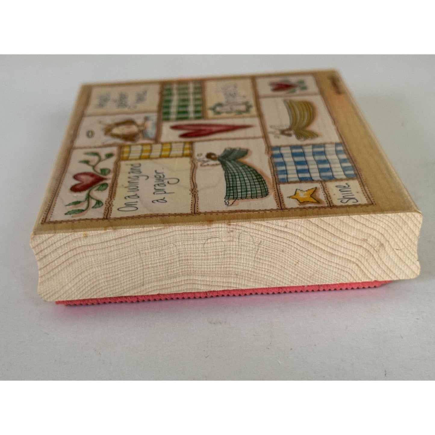 Stamps Happen Rubber Stamp Angels Gather Here Collage Prayer Heidi Satterberg