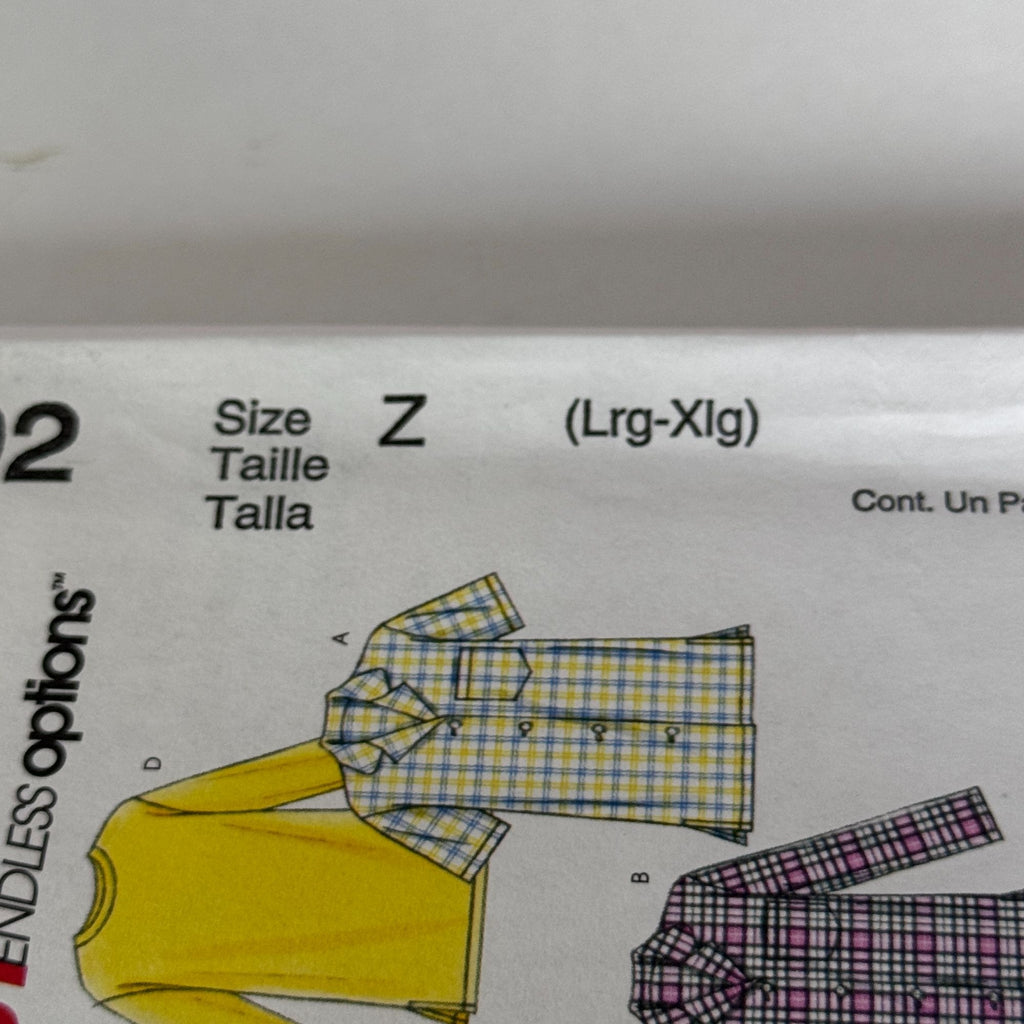 McCalls Sewing Pattern M5992 Pajamas Sz L-XL Dog Sweatsuit Matching Couple Holidays Christmas Loungewear Uncut