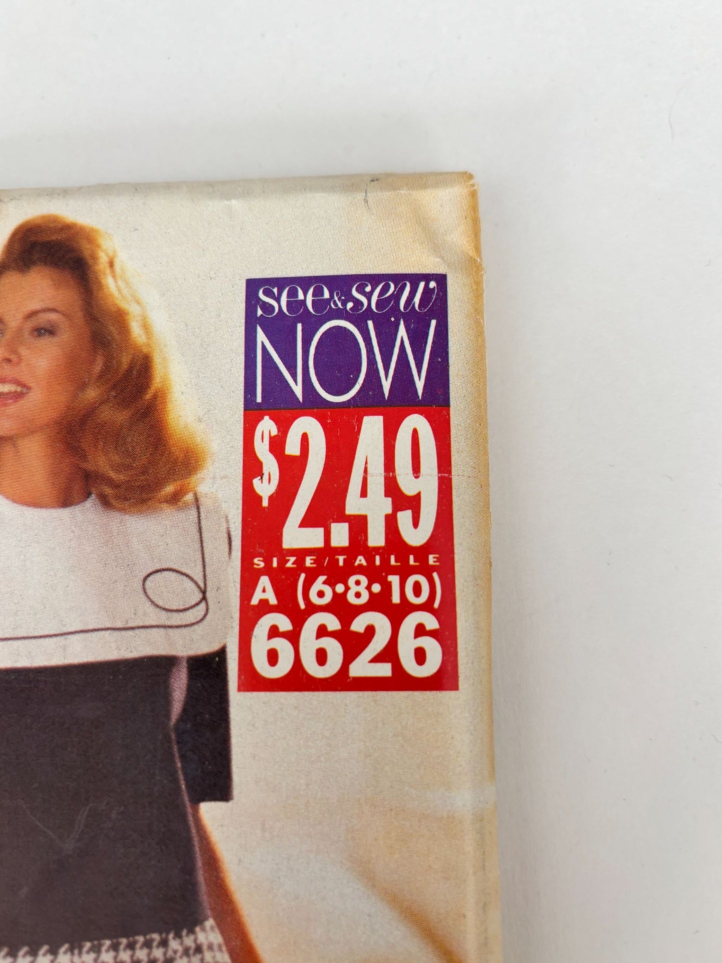 Butterick Sewing Pattern 6626 Top and Split Skirt Work Easy 1990s Uncut 6 8 10