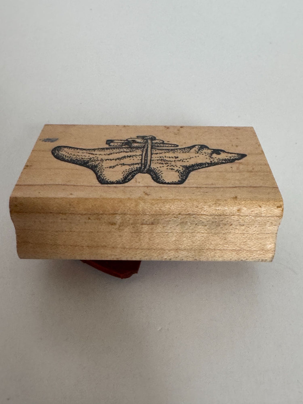 Rubber Monger Stamp Native American Bear Southwestern Symbol Supplies on Back