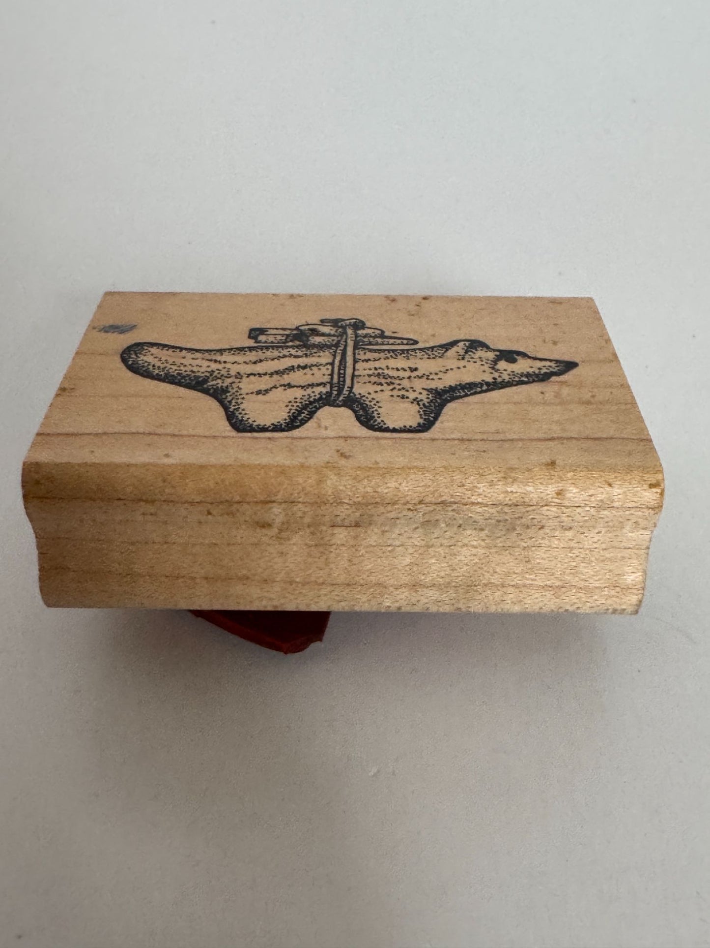 Rubber Monger Stamp Native American Bear Southwestern Symbol Supplies on Back