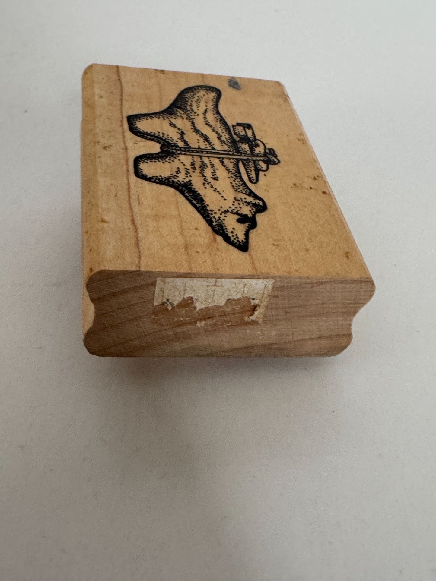 Rubber Monger Stamp Native American Bear Southwestern Symbol Supplies on Back