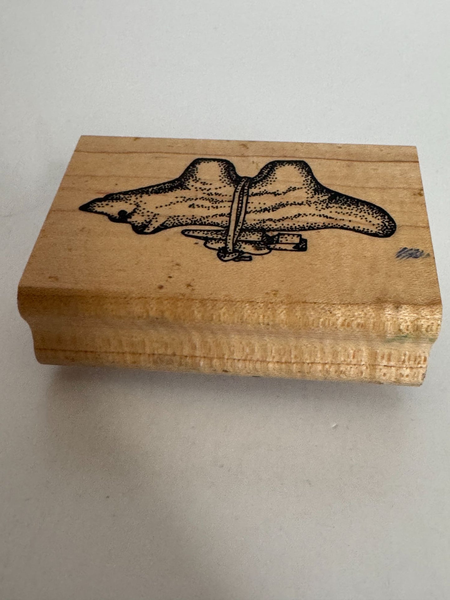 Rubber Monger Stamp Native American Bear Southwestern Symbol Supplies on Back