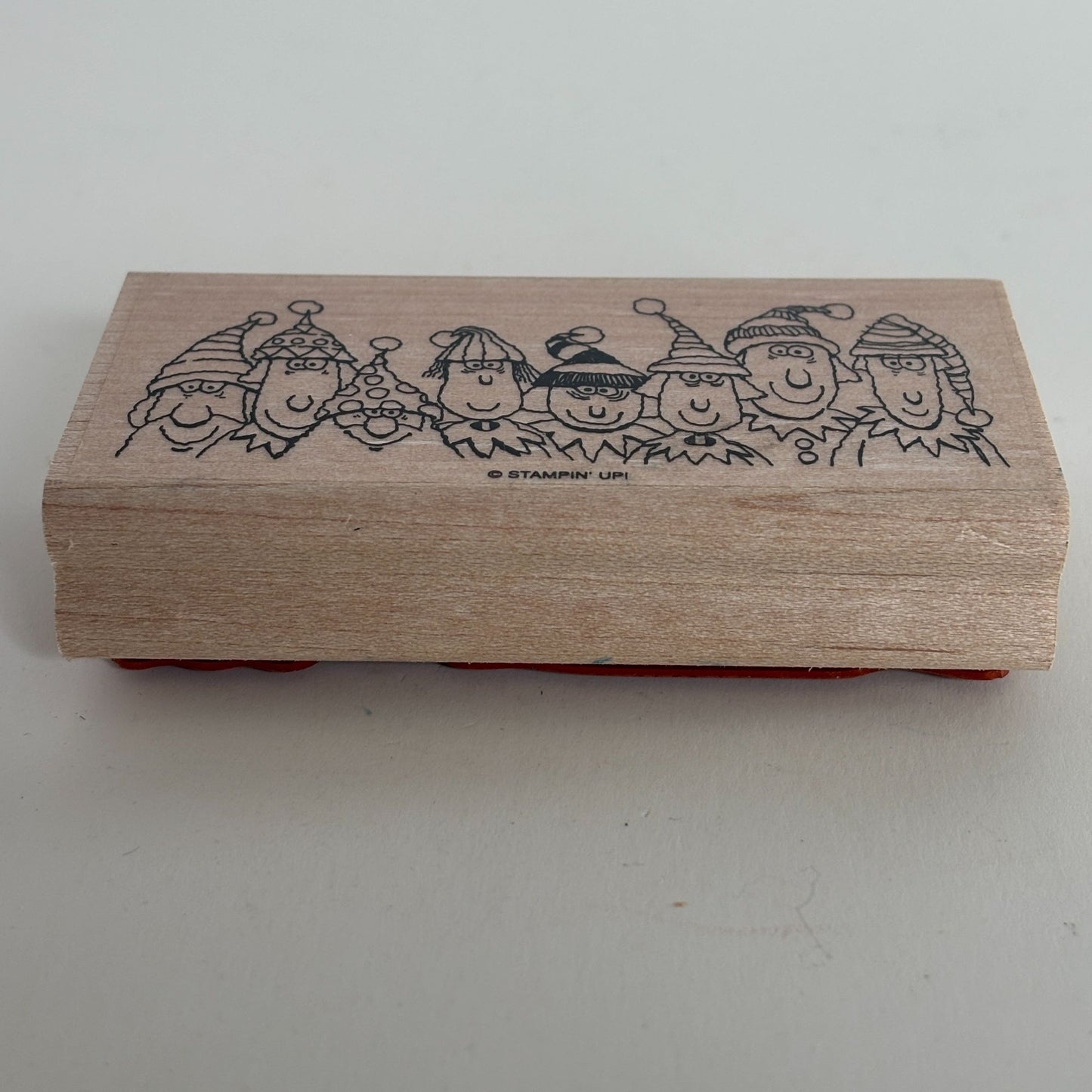 Stampin Up Rubber Stamp Christmas Elf Family Elves Card Making Funny Whimsical