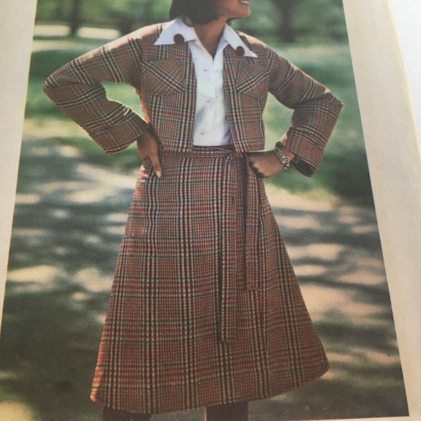 Butterick Sewing Pattern 3880 Wrap Skirt Blazer Collegiate 1970s Vintage 10 UC