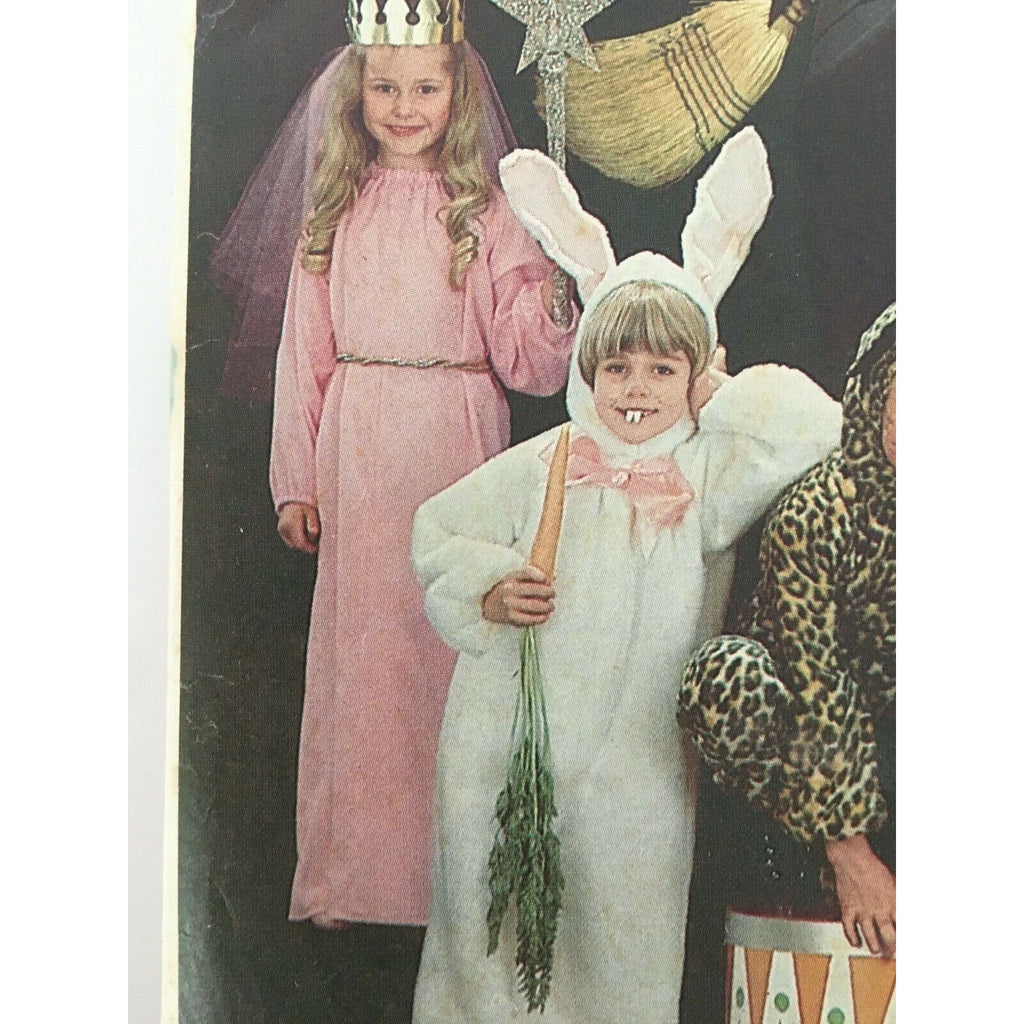 Butterick Sewing Pattern 3372 Girls Costume Rabbit Leopard Witch Clown 8-14 UC