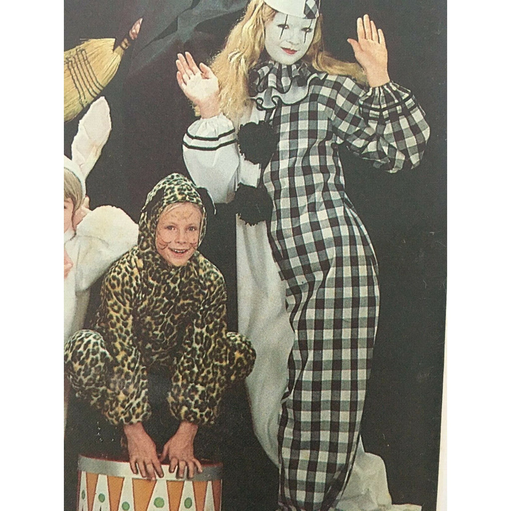 Butterick Sewing Pattern 3372 Girls Costume Rabbit Leopard Witch Clown 8-14 UC