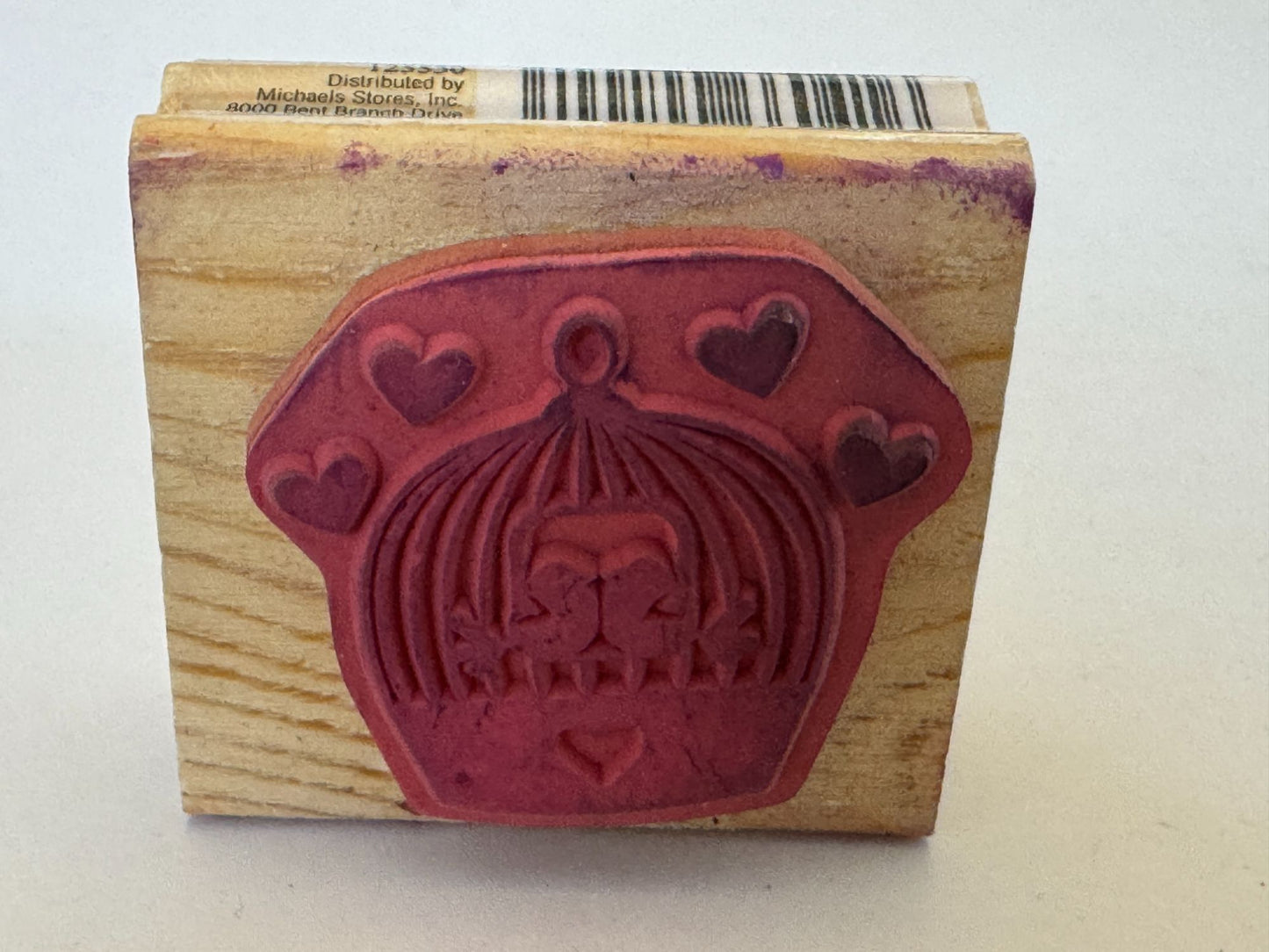 CraftSmart Rubber Stamp Love Birds Bird Cage Valentines Day Hearts Card Making